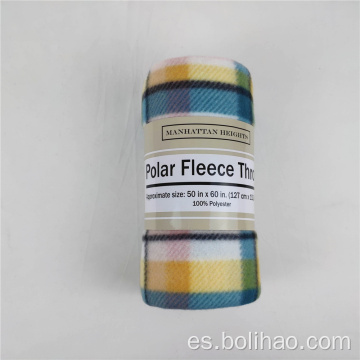 Venta directa Fibra Superfina Polar Fleece Impresión Manta de vellón ponderada